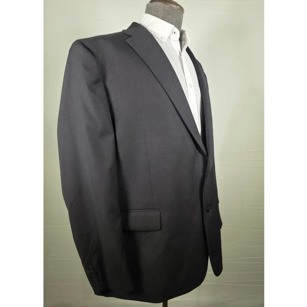 Michael Kors Mens Sport Coat Black 50R Wool Blend Business Casual Polished NWT